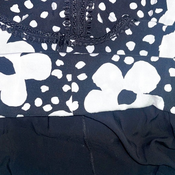 ModCloth Retro Daisy Black White Floral Polka Dot Dress XXS - Picture 7 of 7